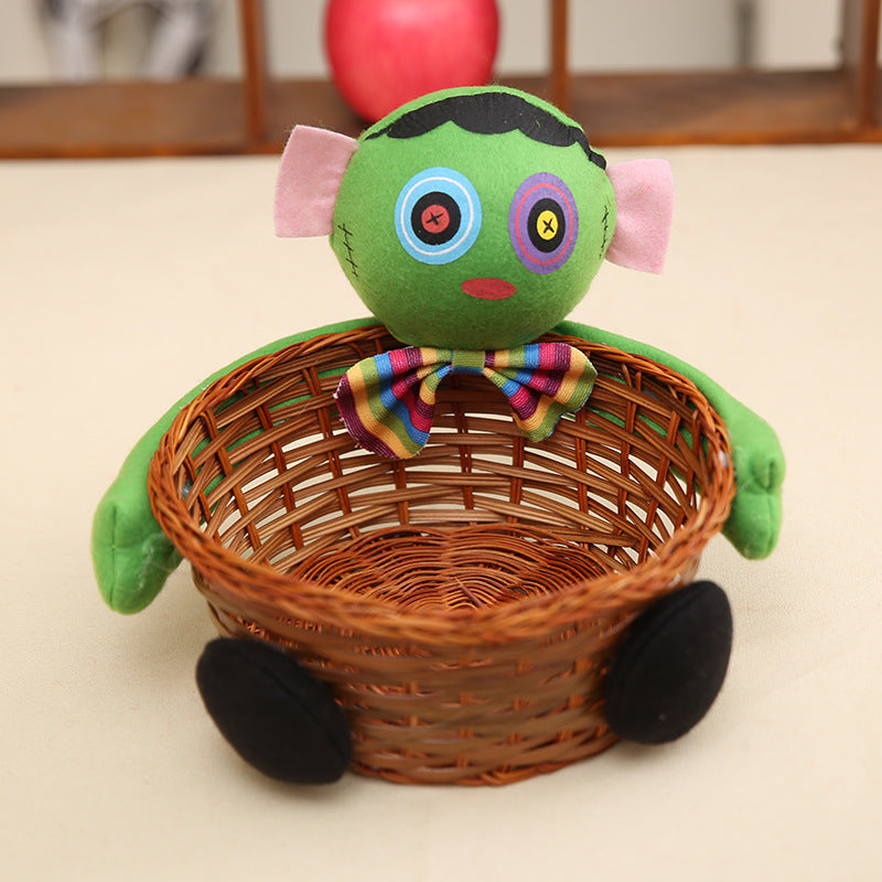 Woven Halloween Candy Cookie Basket