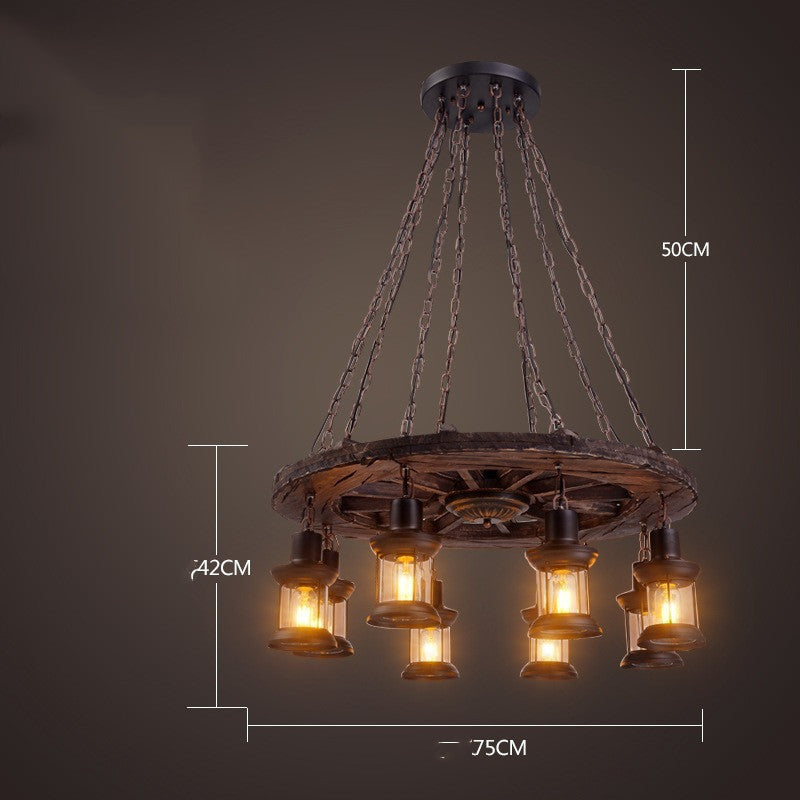 Bar American Chandelier Retro Chandelier Creative Lamp