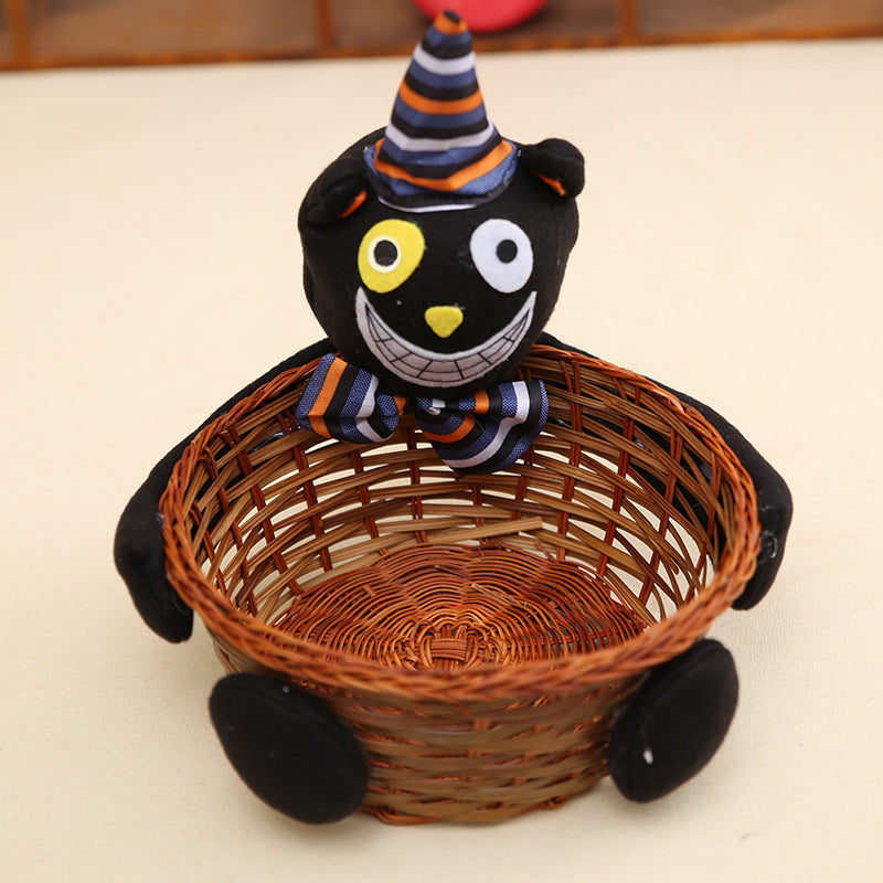 Woven Halloween Candy Cookie Basket