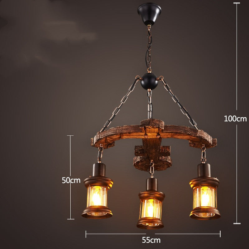 Bar American Chandelier Retro Chandelier Creative Lamp