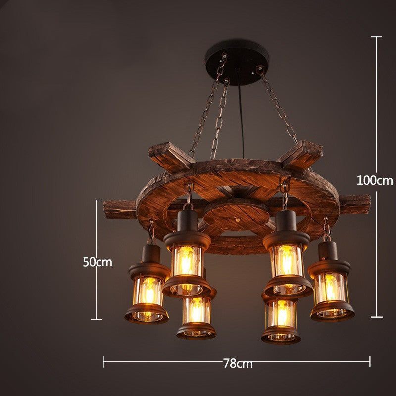 Bar American Chandelier Retro Chandelier Creative Lamp